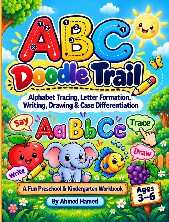 Actual ABC Doodle Trail A to Z workbook front cover